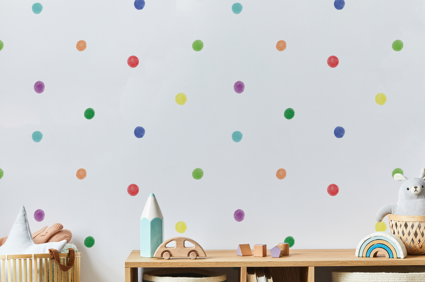 Rainbow Dots Wall Decals