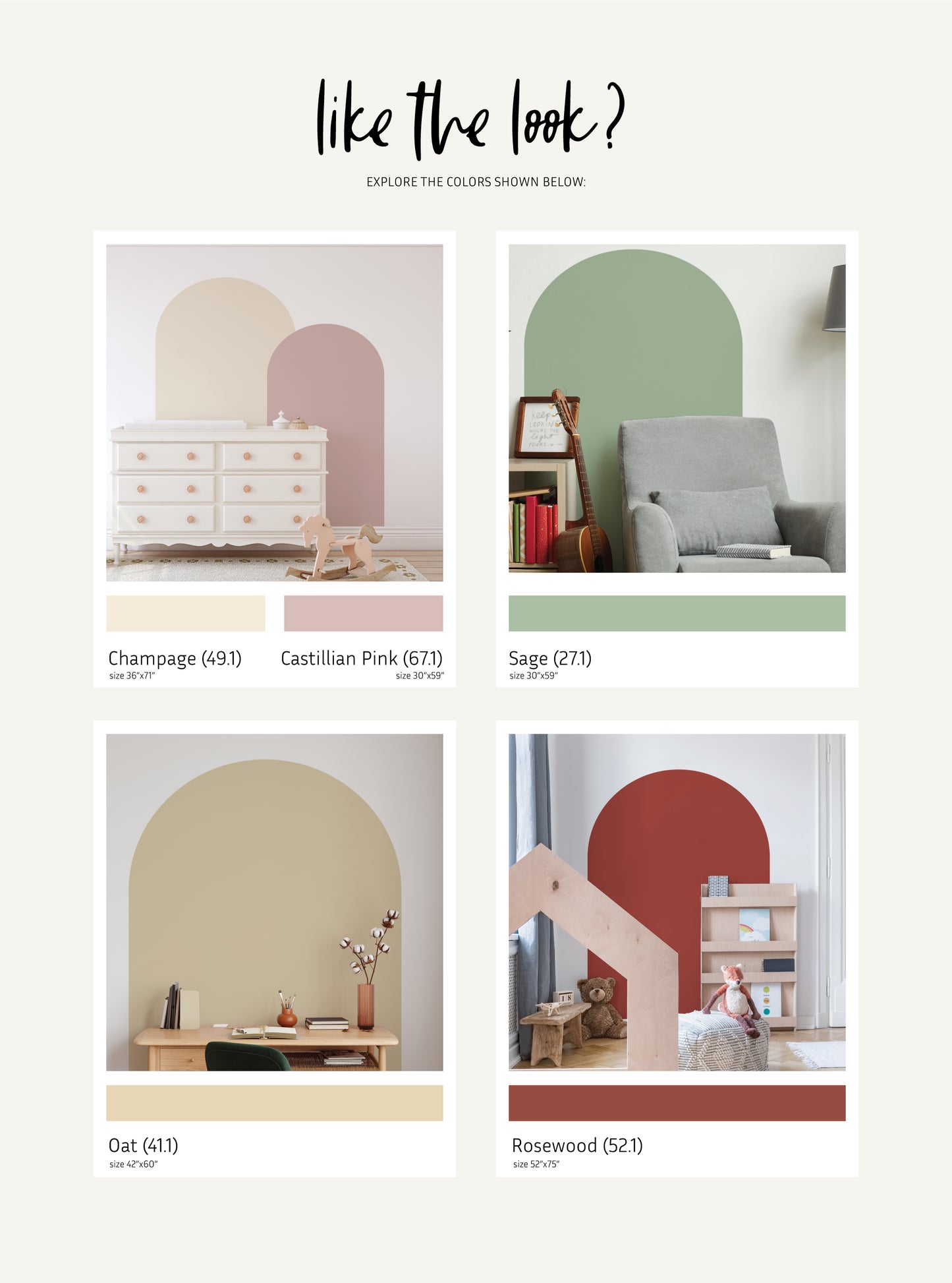 a website page with four different images of furniture