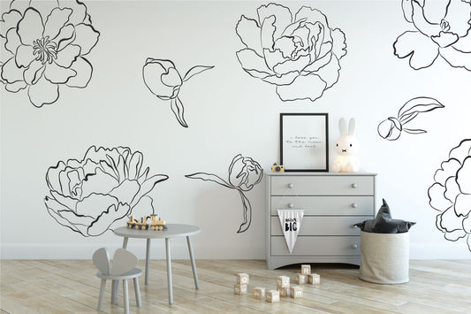 Floral Line Decals