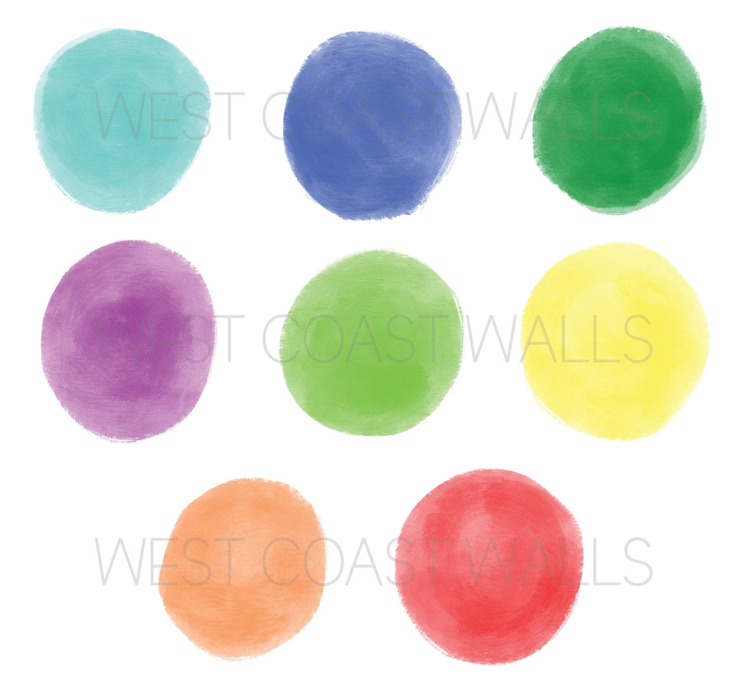 Rainbow Dots Wall Decals