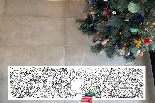 Santa or Snowman Collage Coloring Sheet