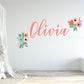 Custom Floral Name Wall Decal