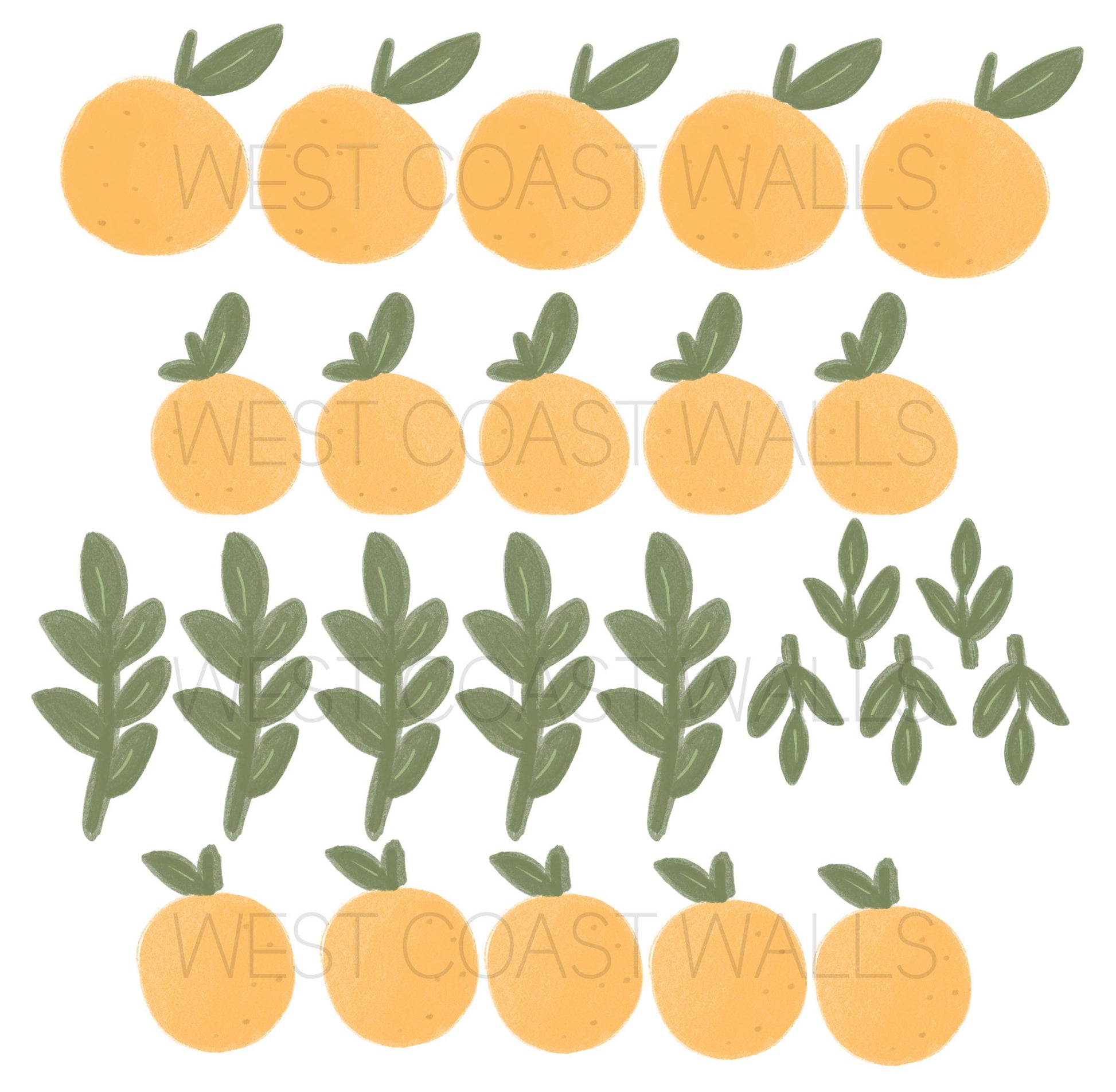 Tangerine Wall Decals