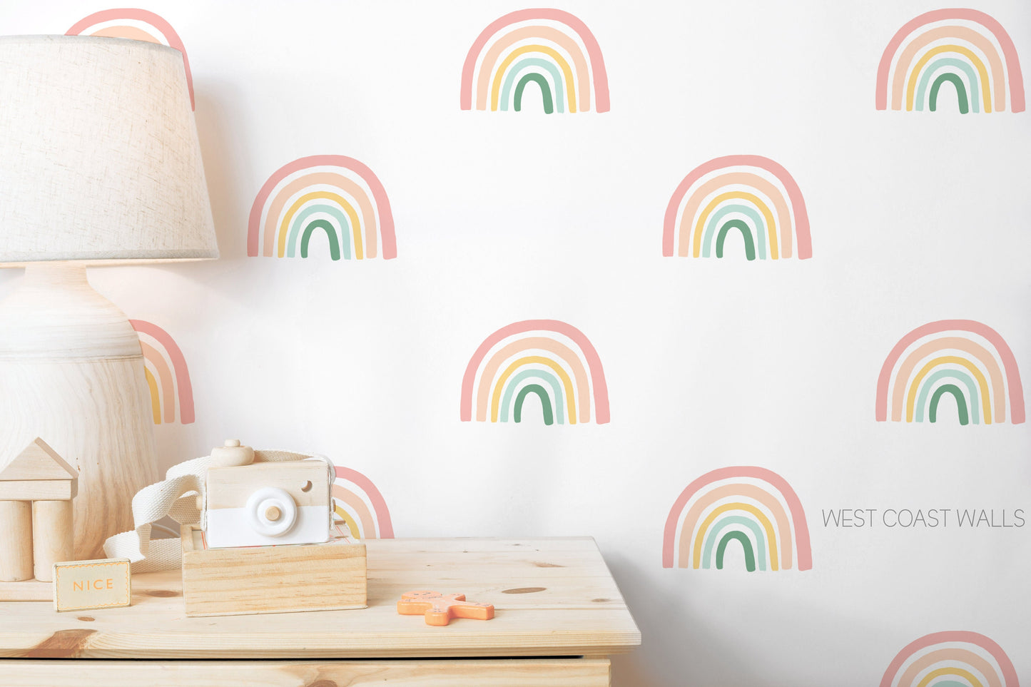 Pastel Rainbow Removable Wall Decals