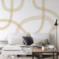 Abstract Boho Watercolour Lines Wall Mural