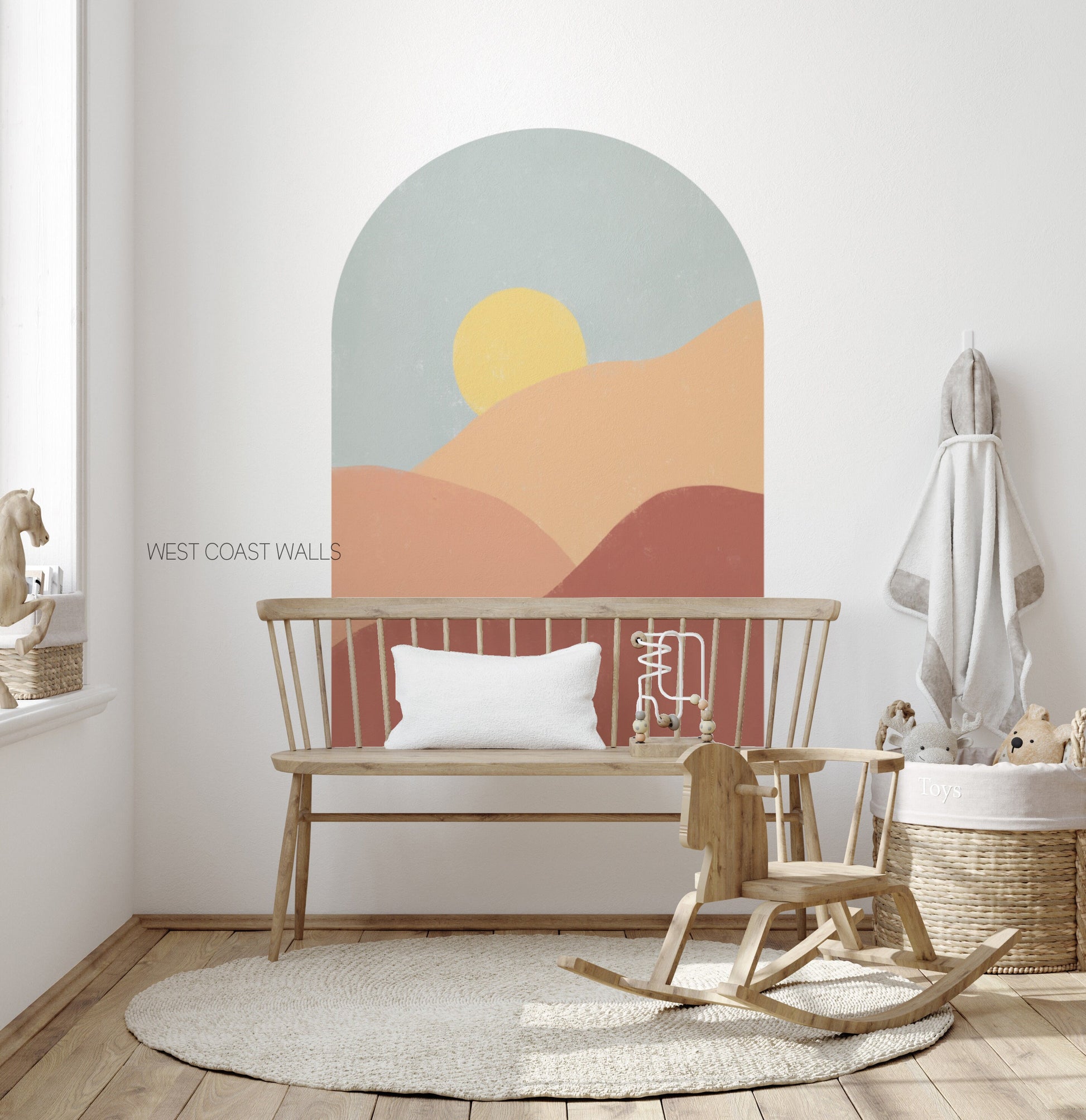 Boho Sunrise Removable Arch Decal