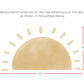 Large Watercolor Sun Removable Wall Decal