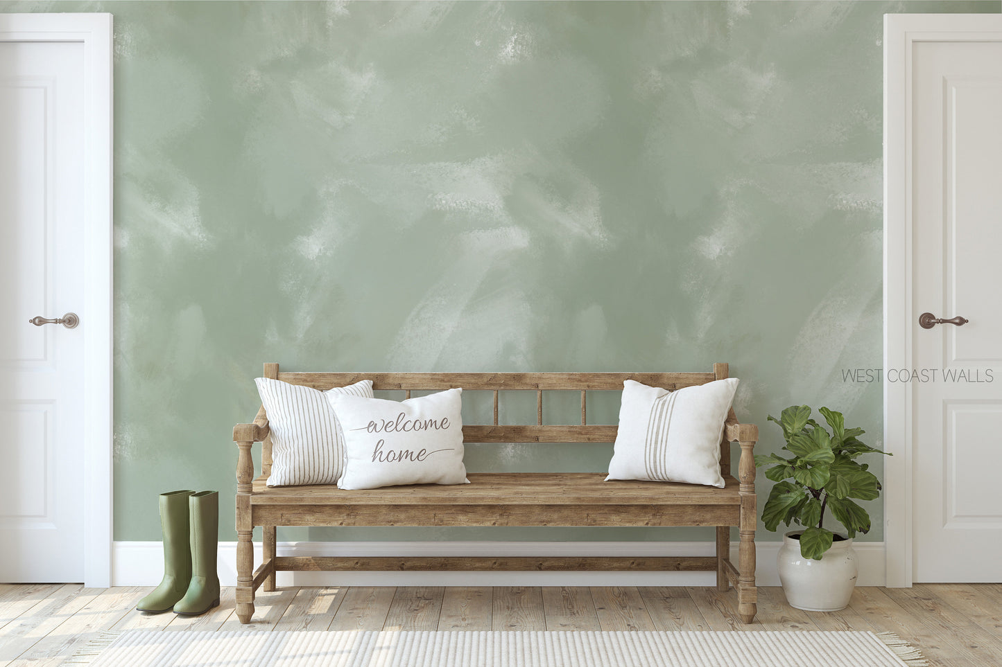 Sage Textured Style Wallpaper