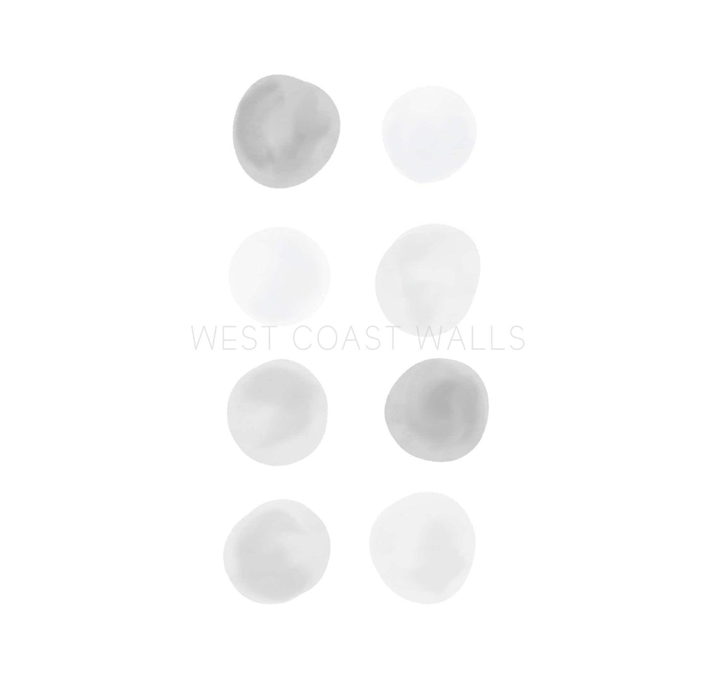 Grey Watercolor Removable Polka Dot Wall Decals