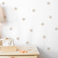 Neutral Beige Dot Removable Wall Decals