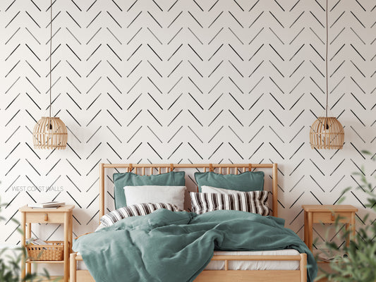 Watercolor Herringbone Wallpaper