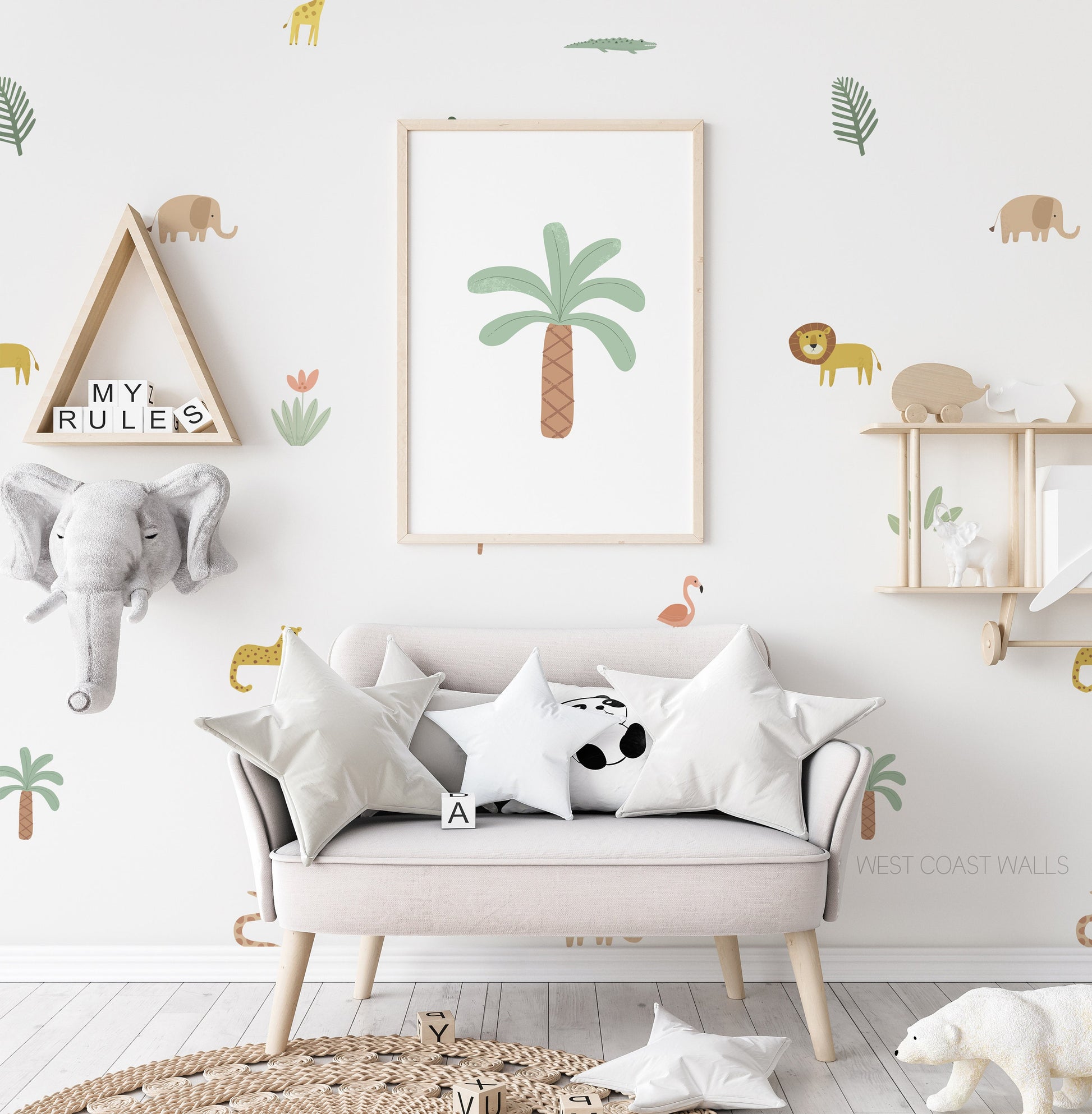 Jungle Animals Removable Wall Decals