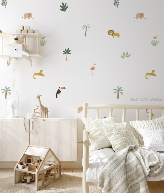 Jungle Animals Removable Wall Decals