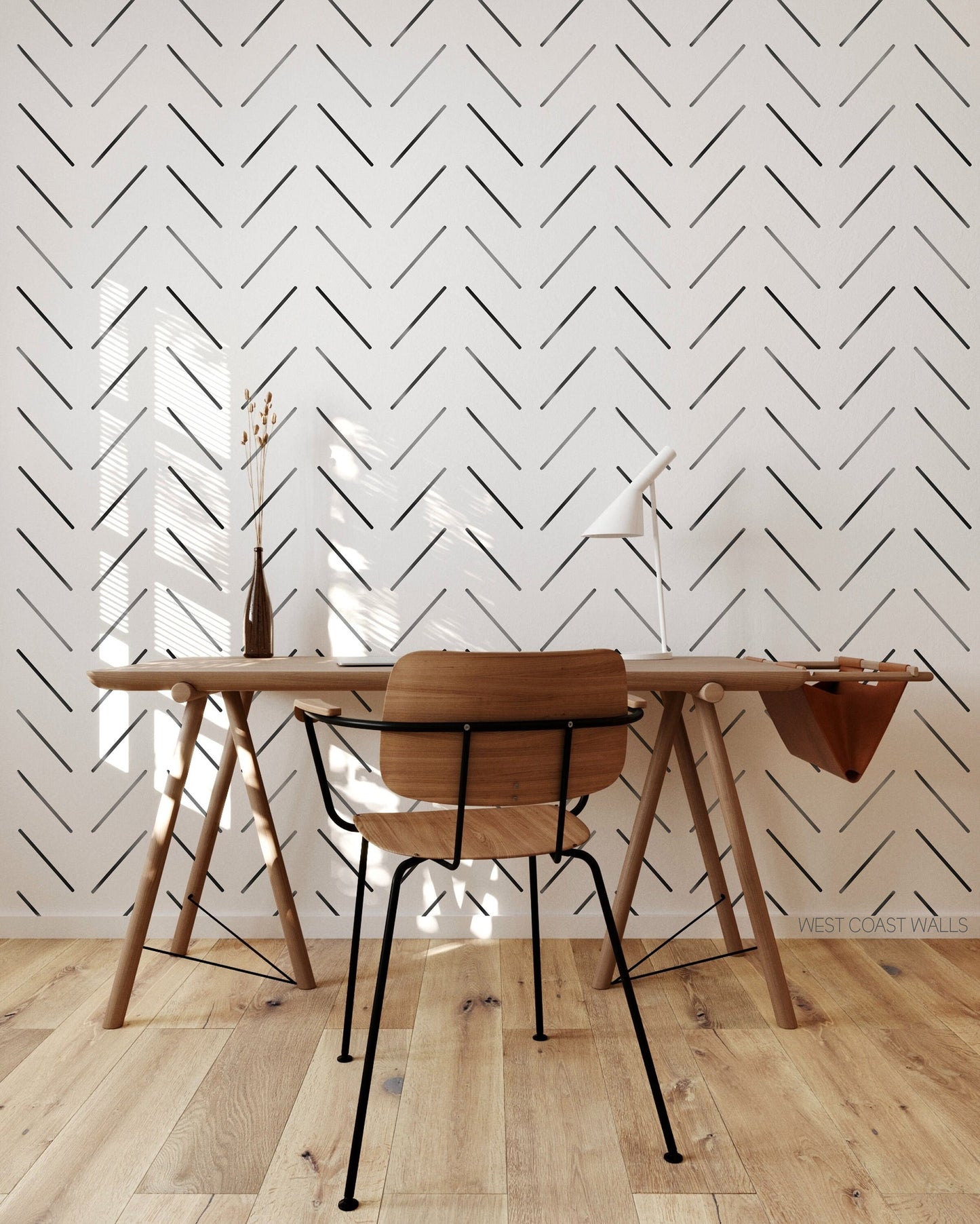 Watercolor Herringbone Wallpaper