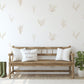 Beige Painted Botanical Leaves Removable Wall Decals