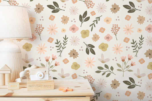 Whimsical Meadow Floral Wallpaper