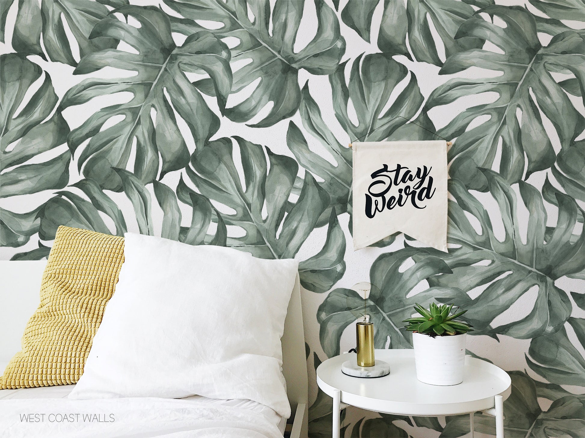 Tropical Monstera Leaves Wallpaper