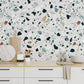 Blue Terrazzo Wallpaper