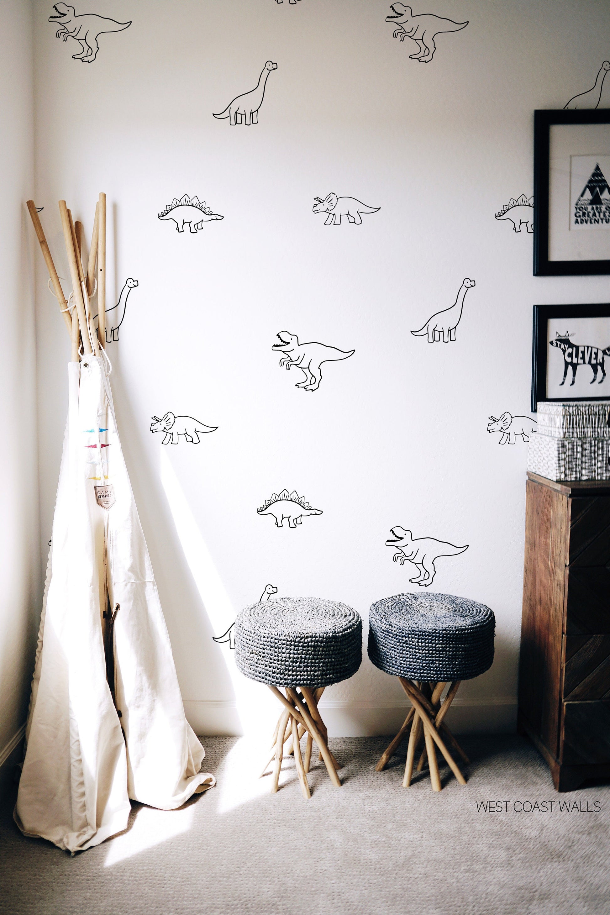 Minimalist Dinosaur Decals