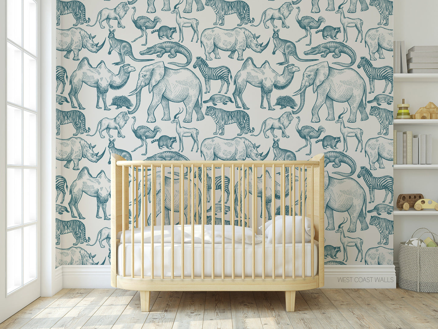 Hand Drawn Safari Animals Wallpaper