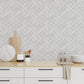 Marble Herringbone Tile Wallpaper