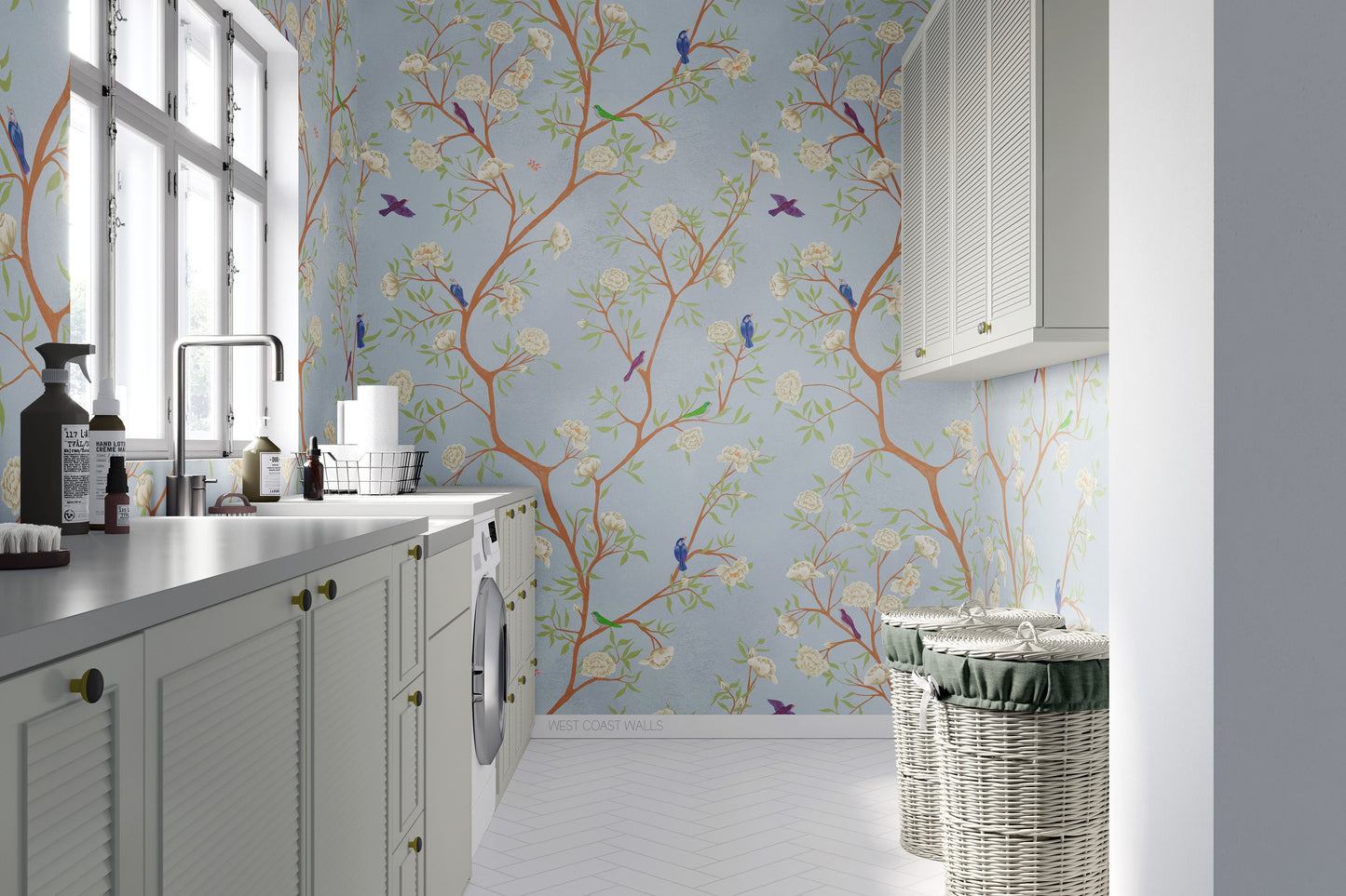 Hand Painted Chinoiserie Wallpaper