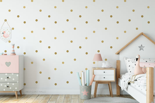 Metallic Gold Dot Wall Decals