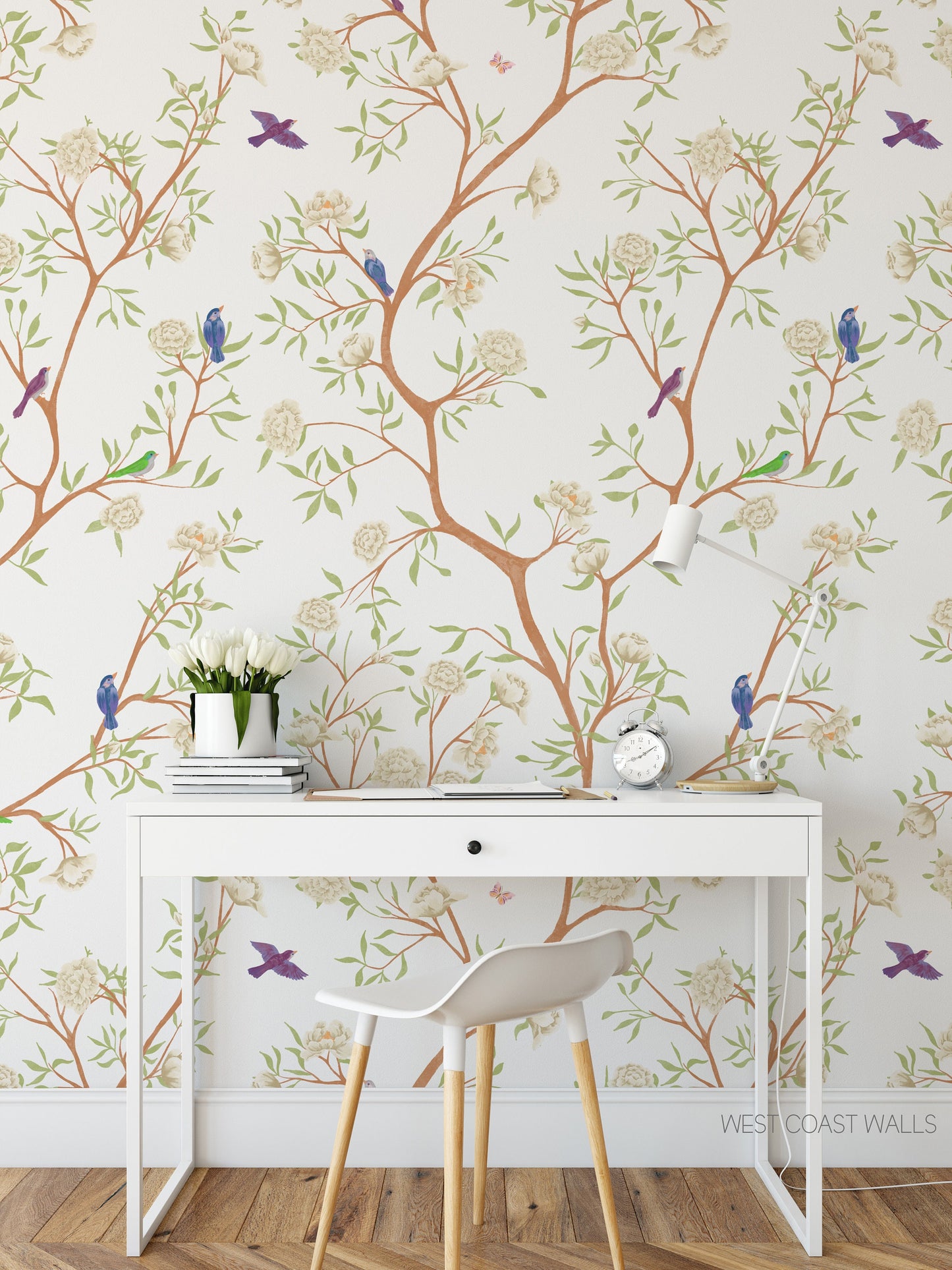 Hand Painted Chinoiserie Wallpaper