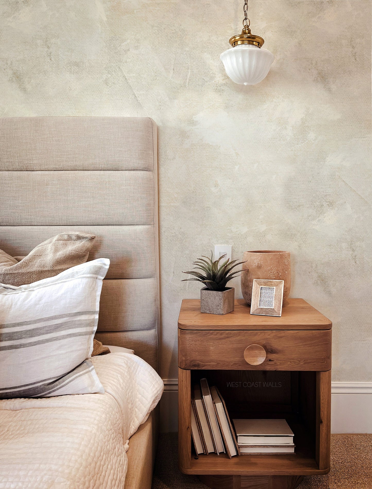 Neutral Canvas Textured Wallpaper