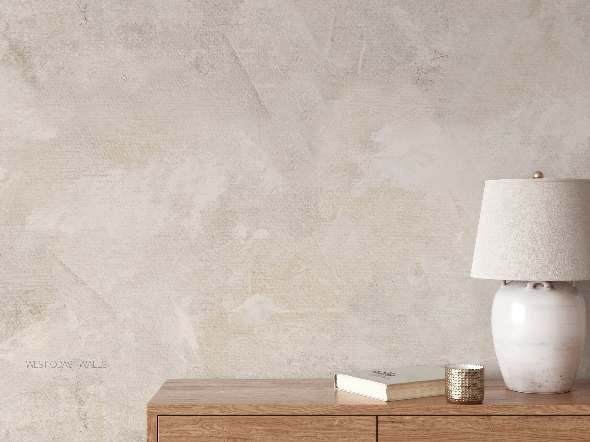 Neutral Canvas Textured Wallpaper