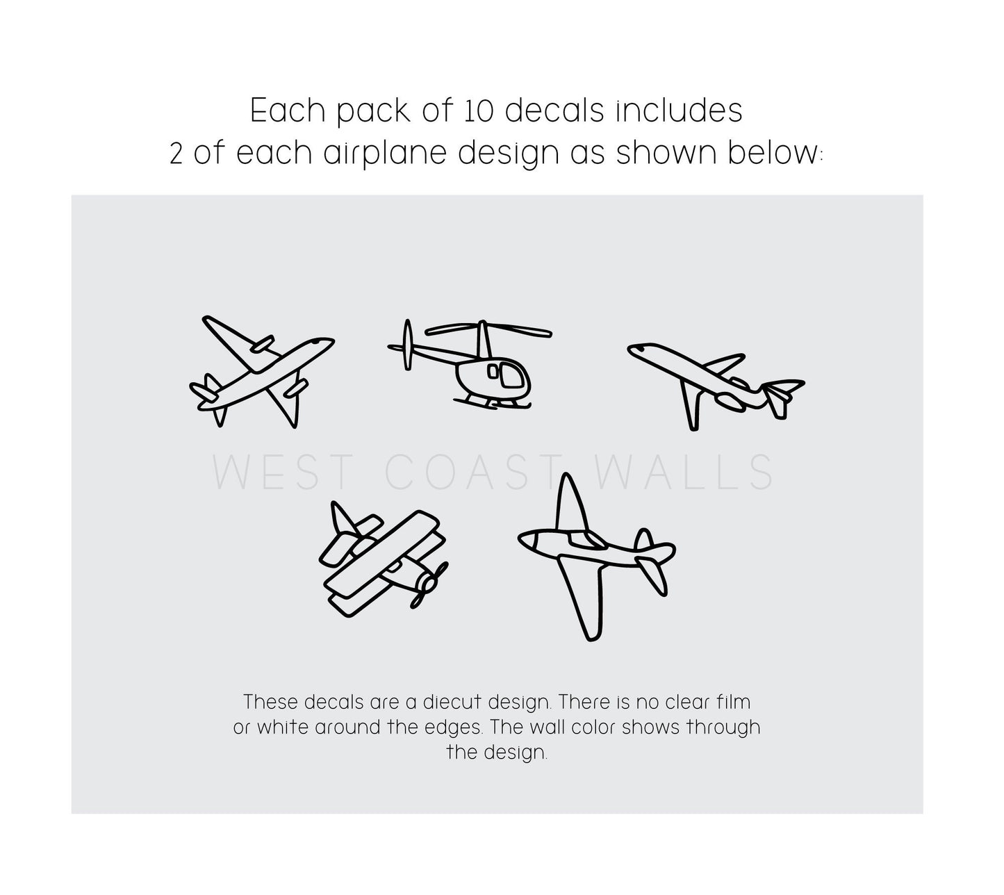 Minimalist Airplane Decals