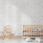 Grey Watercolor Removable Polka Dot Wall Decals