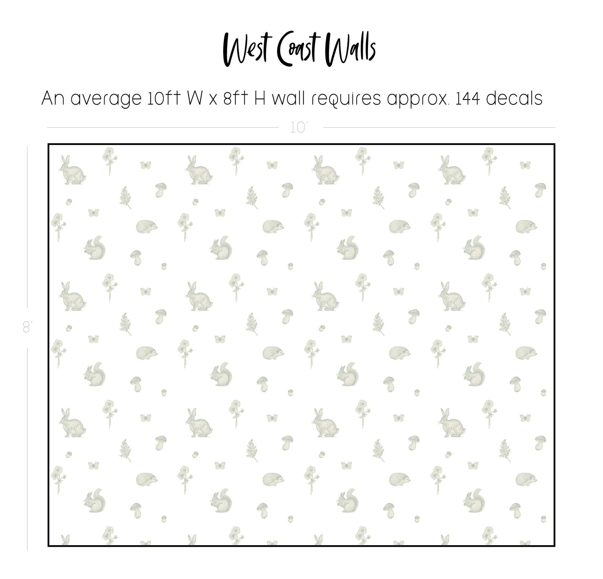 Whimsical Woodland Animal Removable Wall Decals