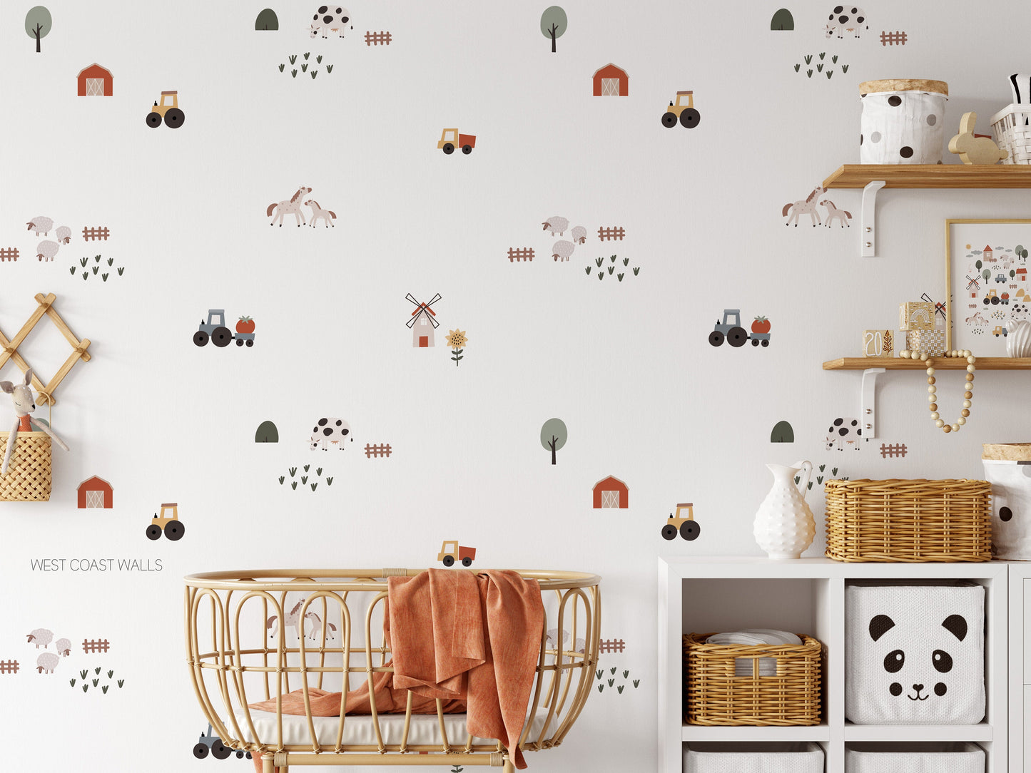 Cute Boho Farm Removable Wall Decals