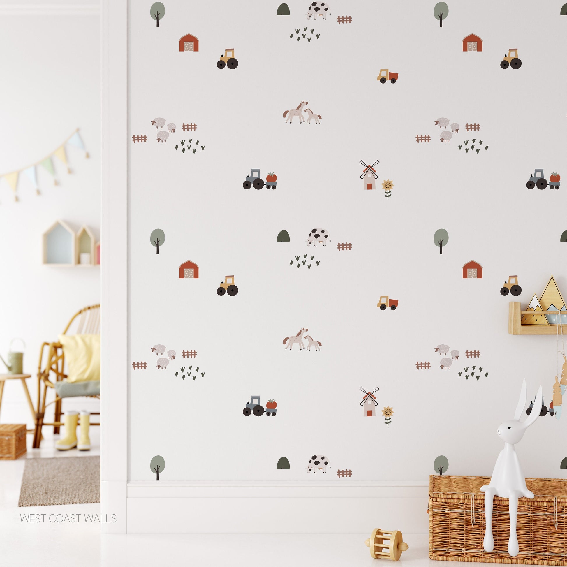 Cute Boho Farm Removable Wall Decals