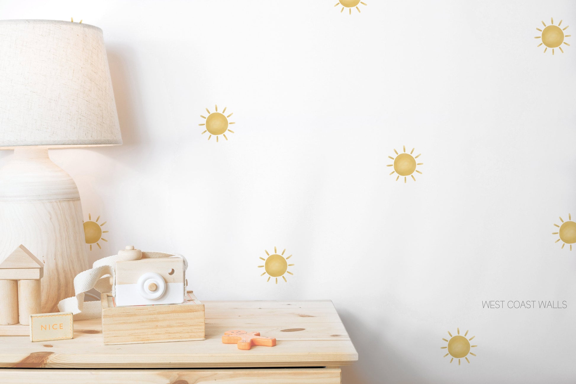 Mini Watercolor Full Sun Removable Wall Decal