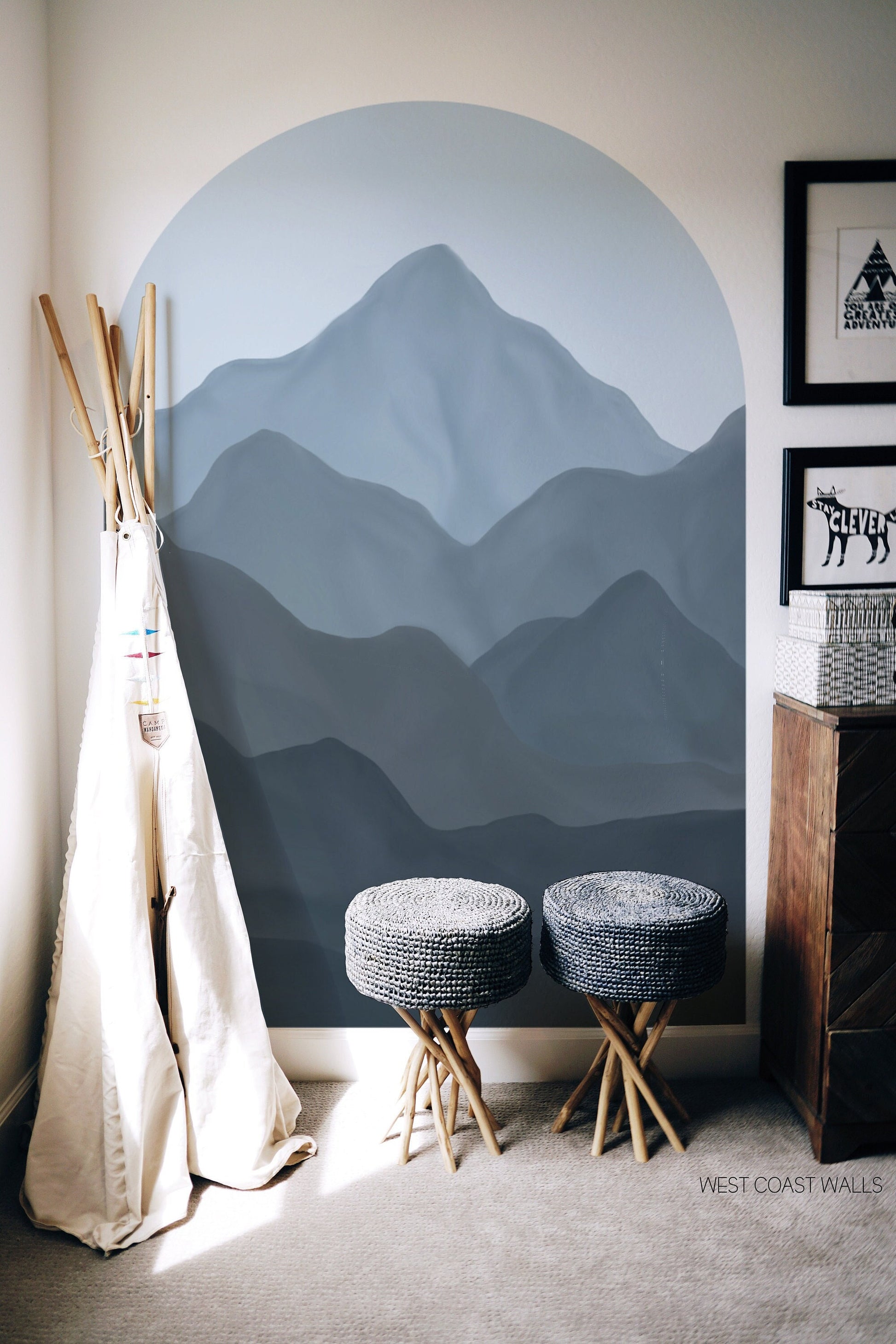 Painted Mountains Removable Arch Decal