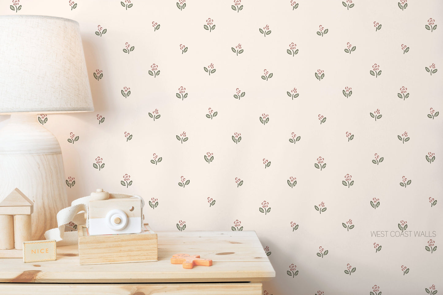 Ella Vintage Floral Bud Wallpaper