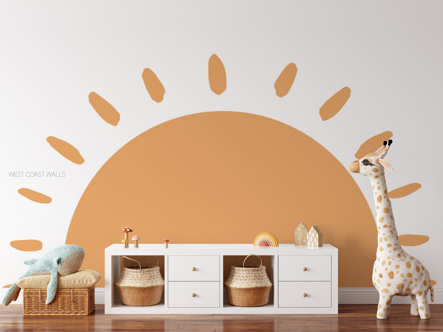 Customisable Large Sun Removable Wall Decal