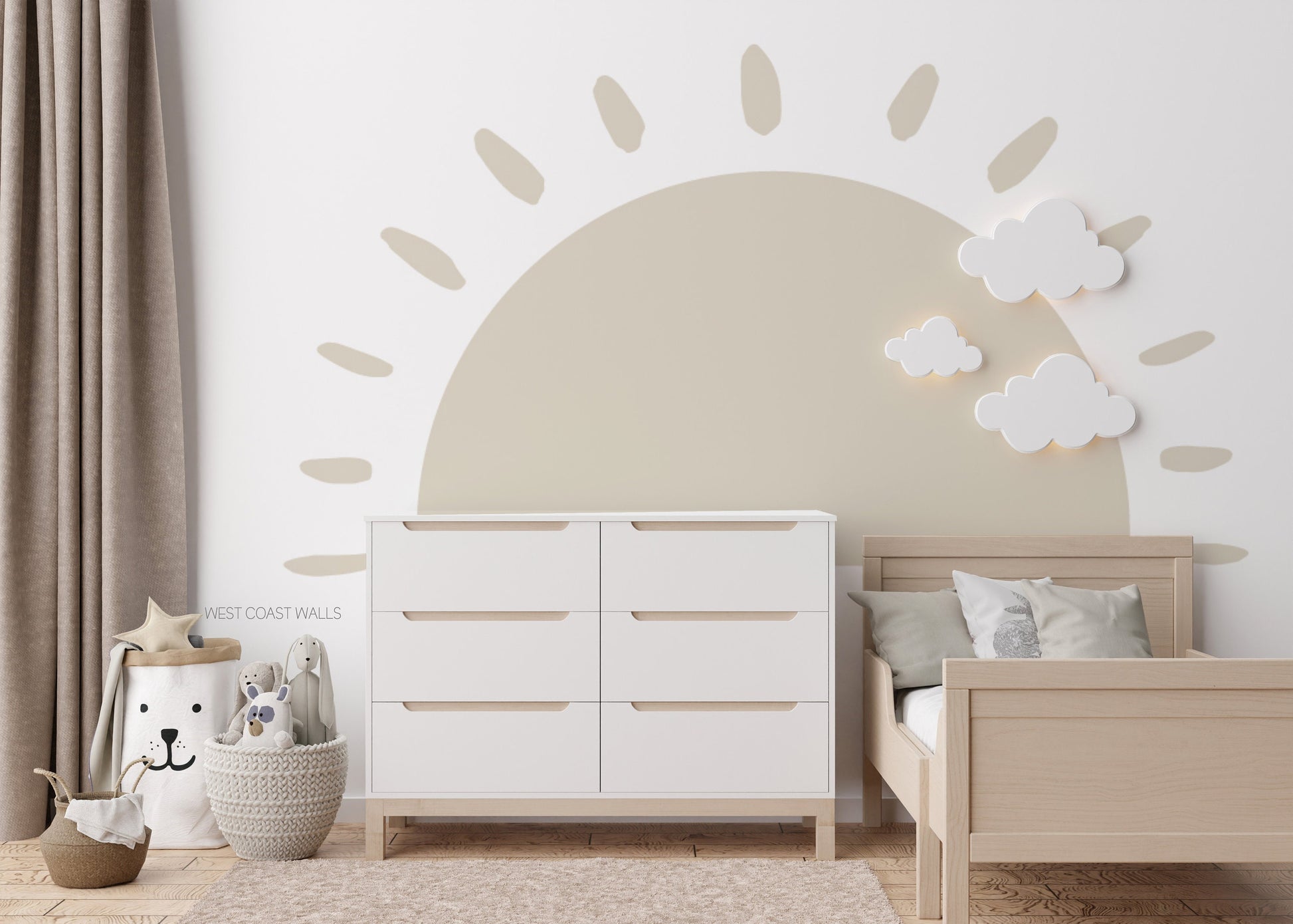 Customisable Large Sun Removable Wall Decal