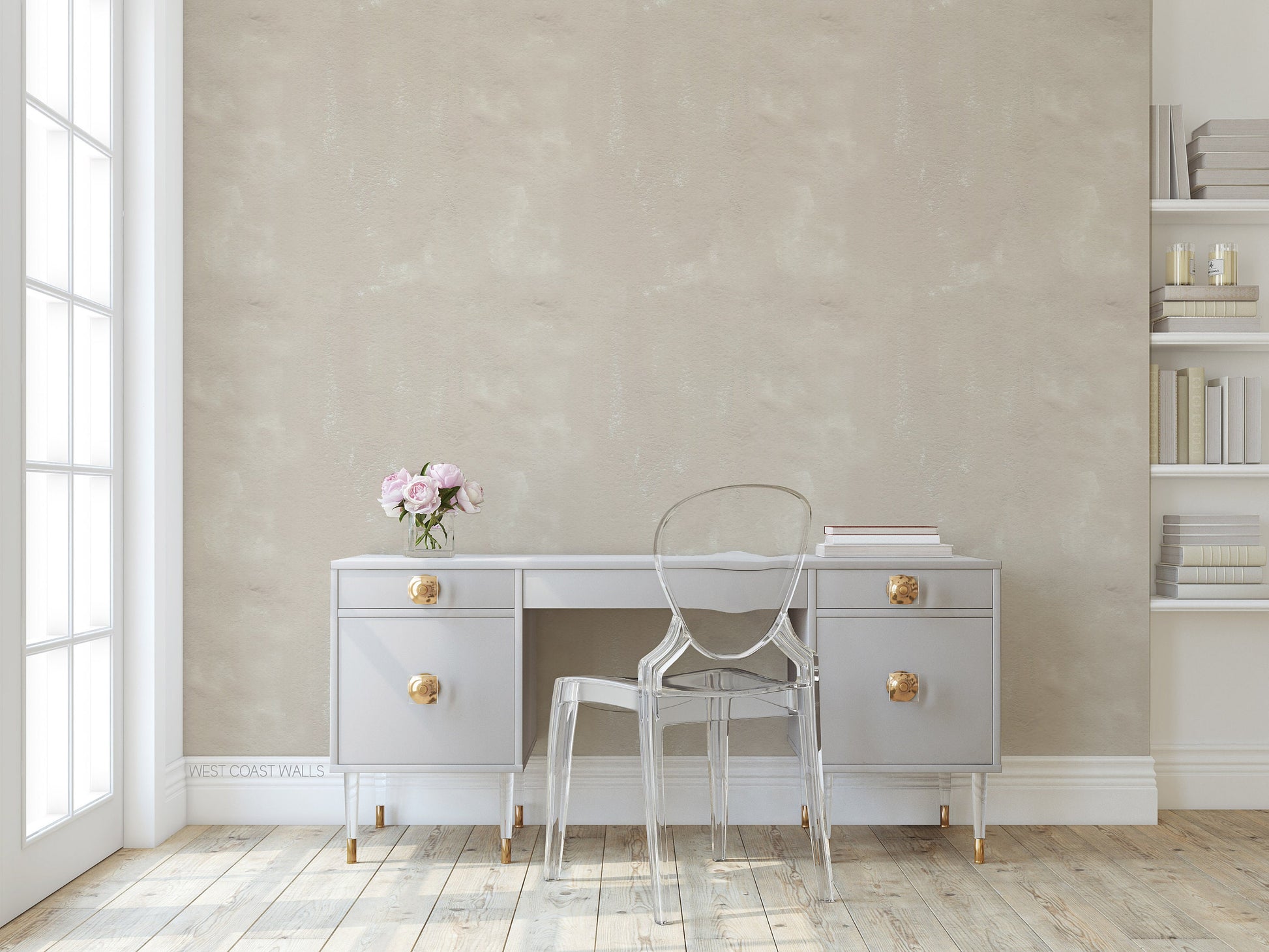 Neutral Creamy Textured Style Wallpaper