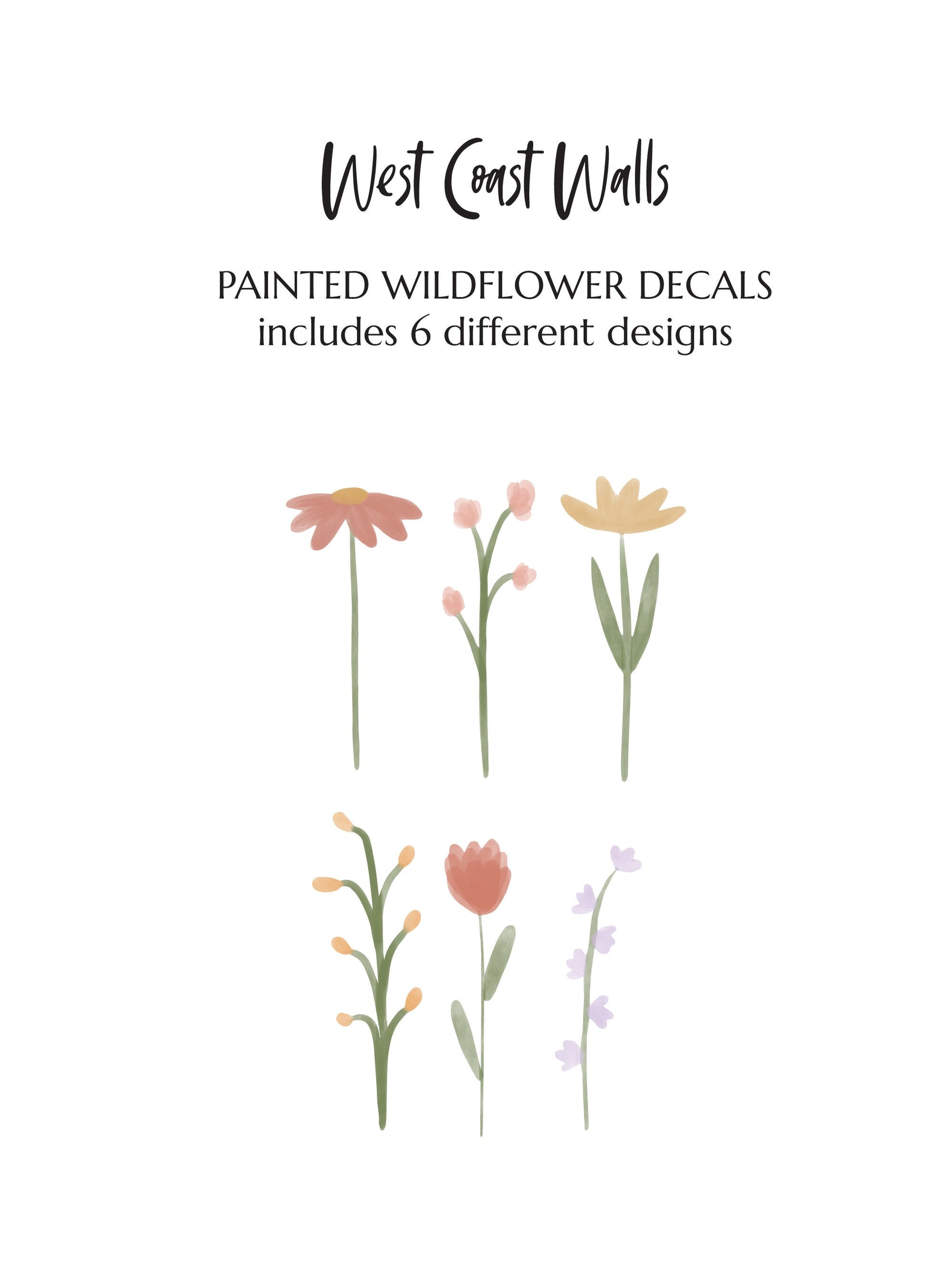 Painted Wildflower Wall Decals