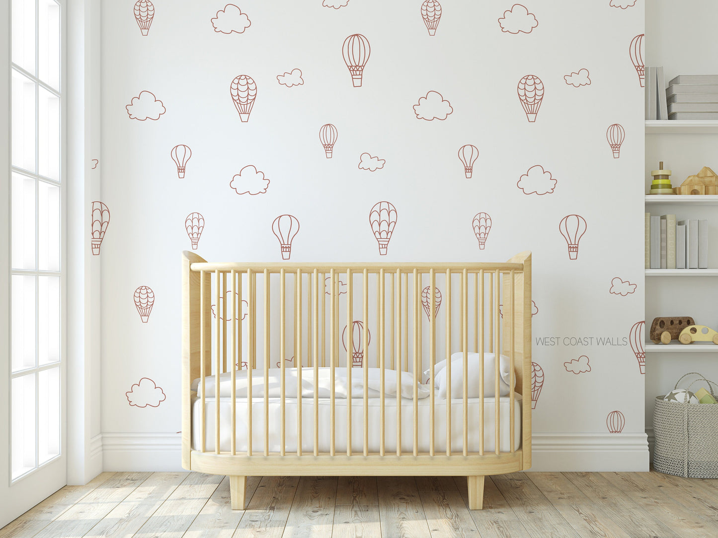 Minimalist Hot Air Balloon Removable Wall Decals