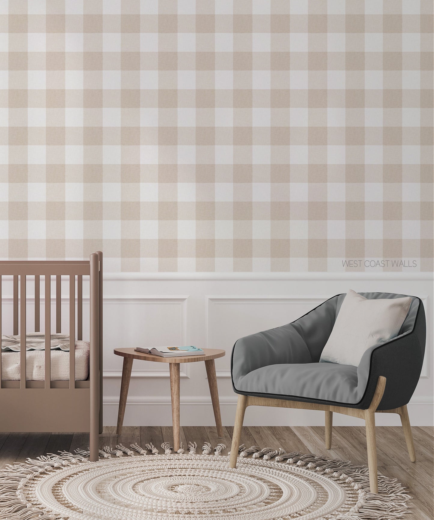 Soft Gingham Check Wallpaper