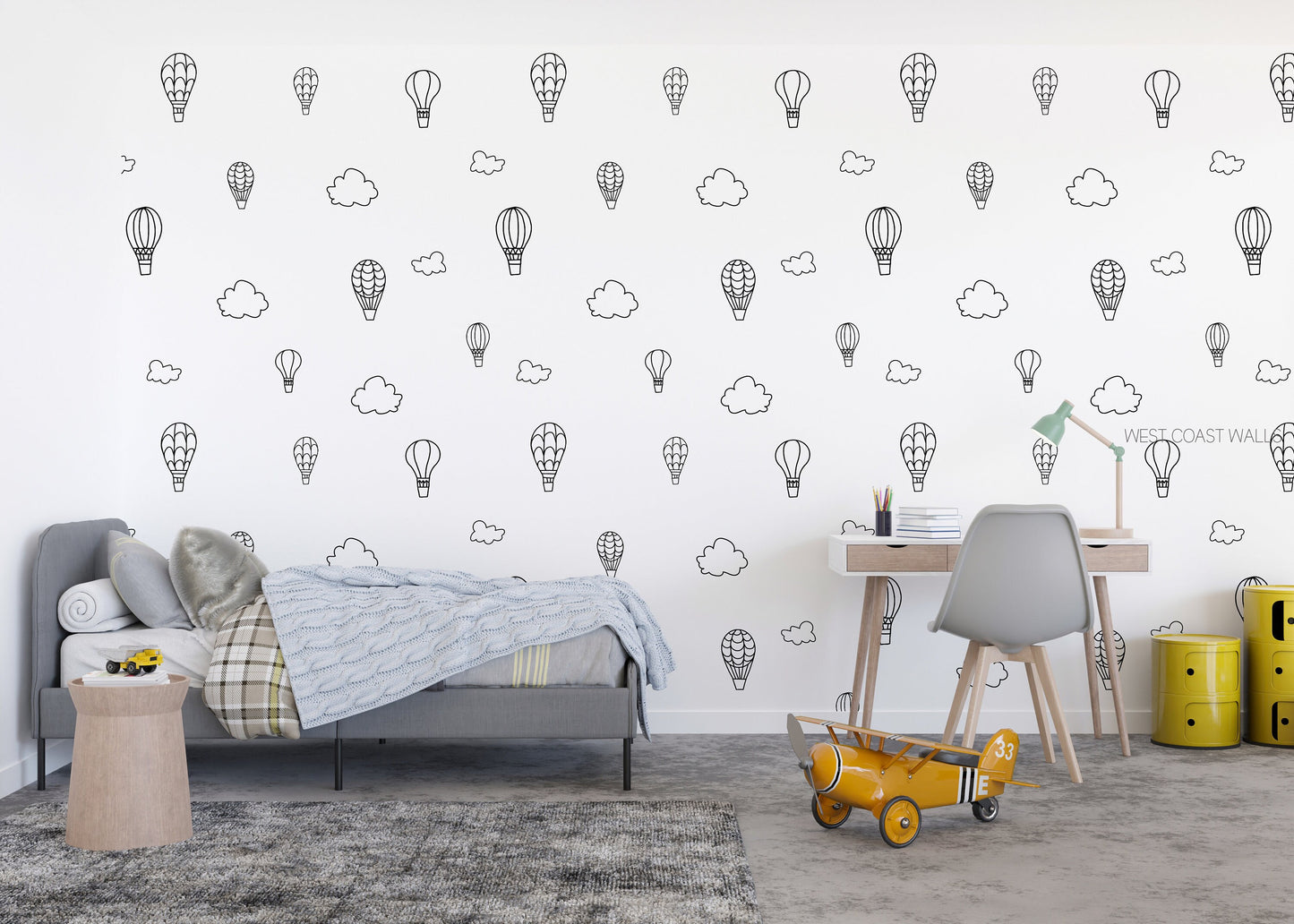 Minimalist Hot Air Balloon Removable Wall Decals