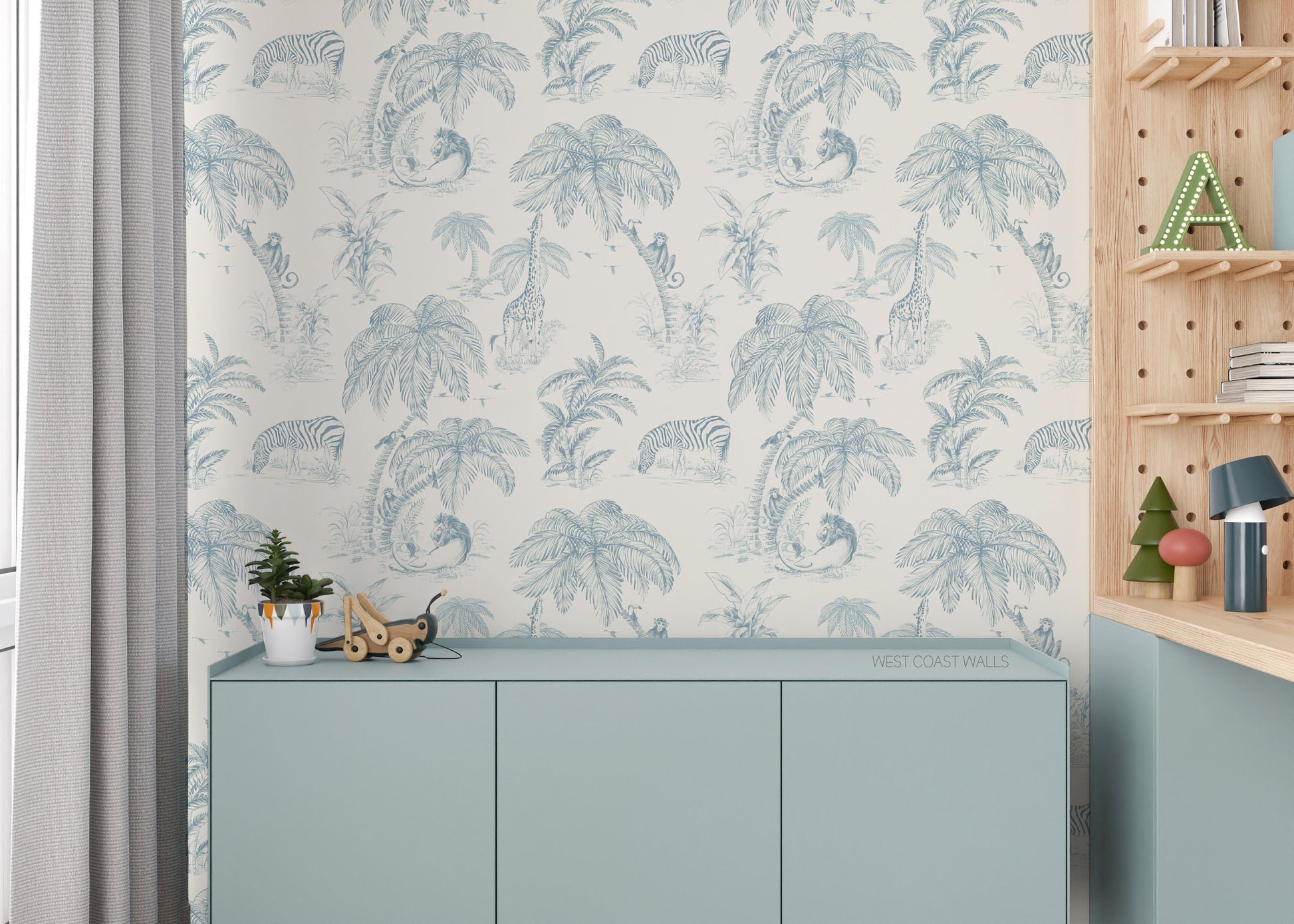 Jungle Toile Wallpaper