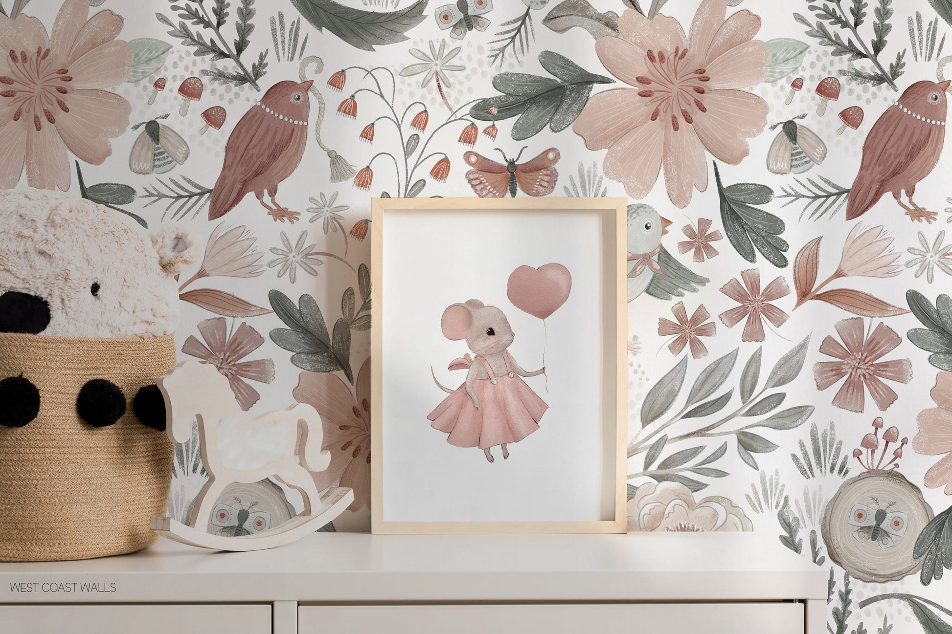 Whimsy Floral Woodland Wallpaper