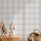 Small Blue Watercolor Plaid Wallpaper