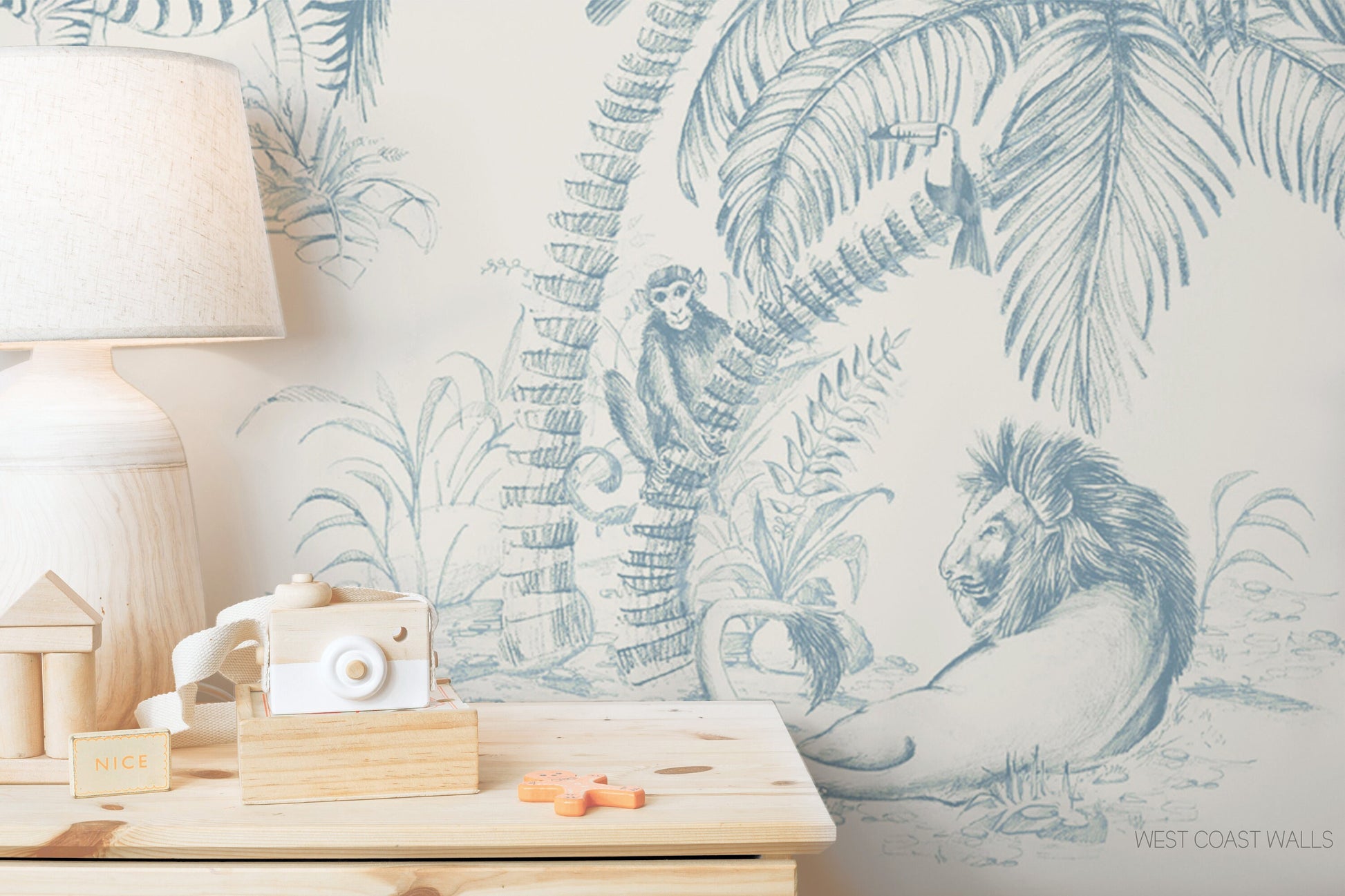 Jungle Toile Wallpaper