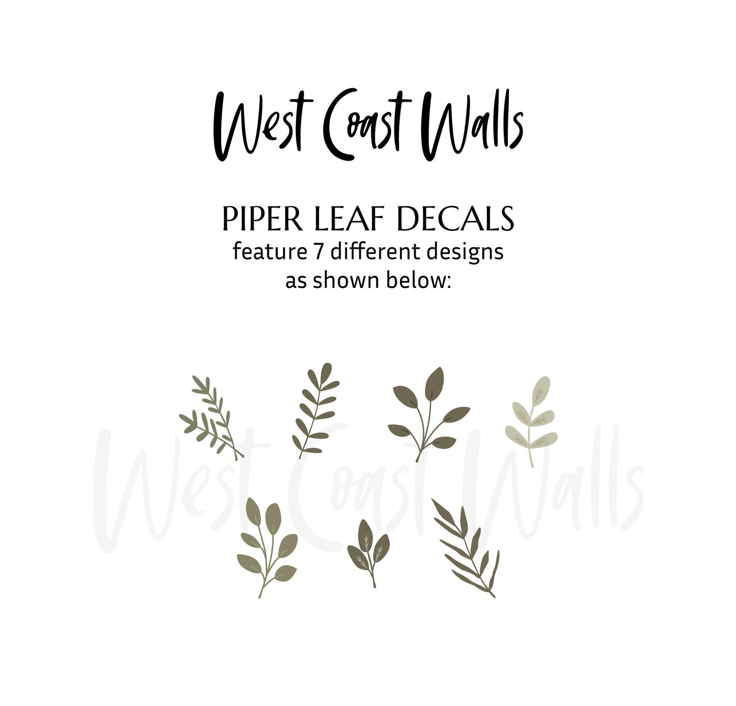 Piper Leaf Removable Decals